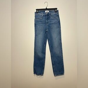PAIGE Sarah Straight ankle Jeans size 25 distressed raw hem
